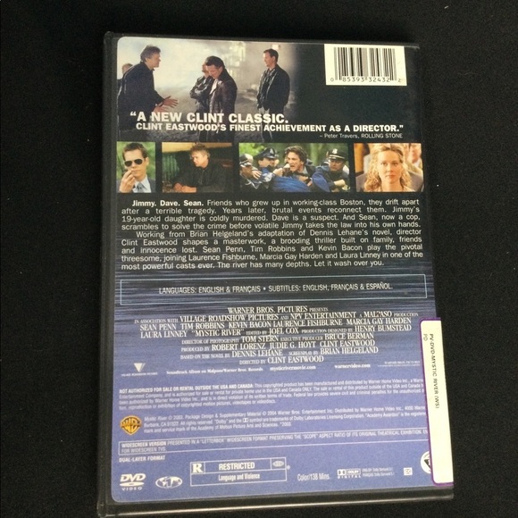 Mystic River Dvd Movie Clint Eastwood Horror Sean Penn Horror Rated R Five Star - Picture 3 of 3